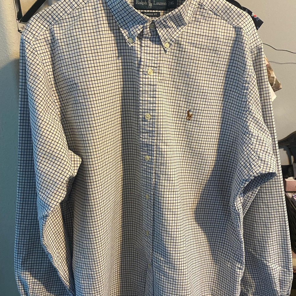 Ralph Lauren Blue Casual Button Down Shirt